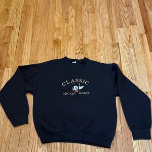 Vintage 90s Disney Classic Mickey Mouse Black Sweatshirt Large